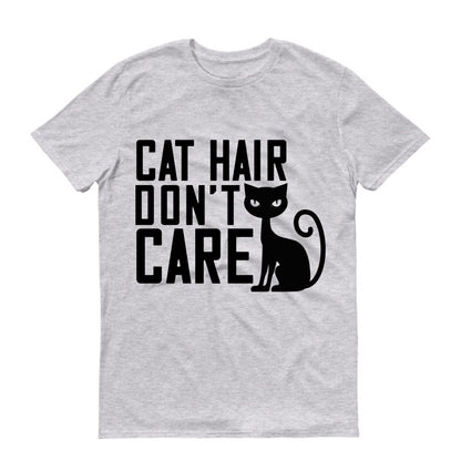 T-shirt unisexe « Les poils de chat, on s'en fiche »