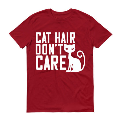 T-shirt unisexe « Les poils de chat, on s'en fiche »