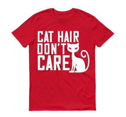 T-shirt unisexe « Les poils de chat, on s'en fiche »